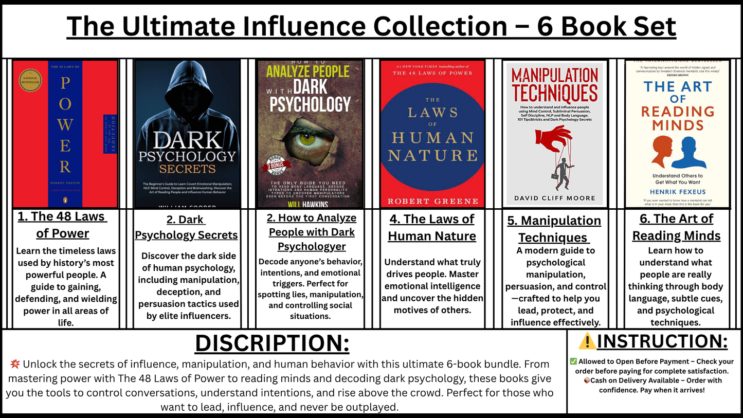 The Ultimate Influence Collection – 6 Book Set (Premium quality)