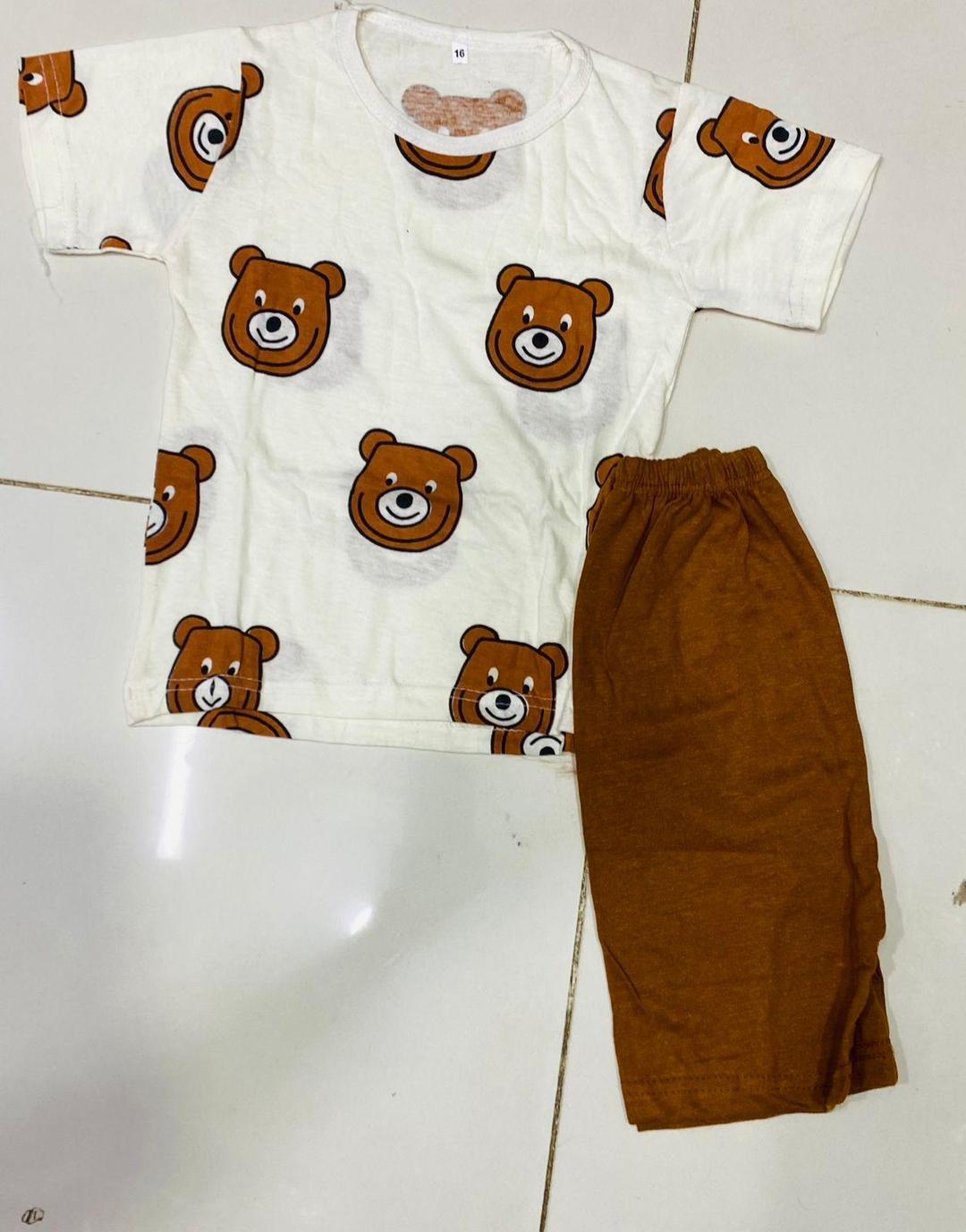 Boys’ White Cotton Jersey Night Suit – 2 Pc Printed Sleepwear Set