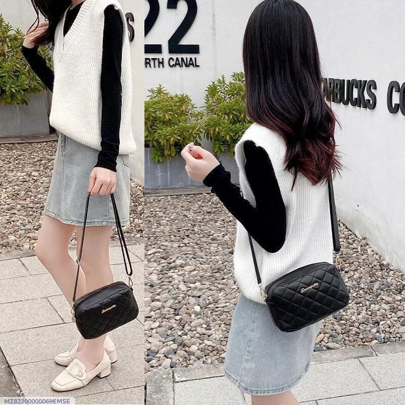 Girls’ Embroidered PU Leather Shoulder Bag – Stylish 1 Pc Handbag