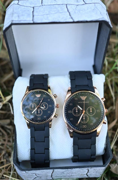 Couple's Chronograph Watch Set