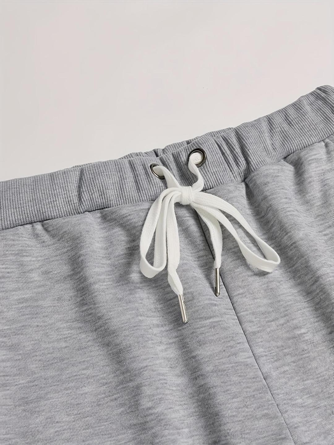Men's Fleece Graphic Tracksuit – 2 Pcs Set (Grey)