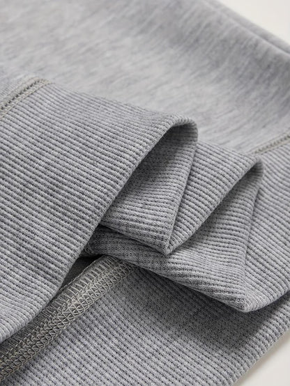 Men's Fleece Graphic Tracksuit – 2 Pcs Set (Grey)