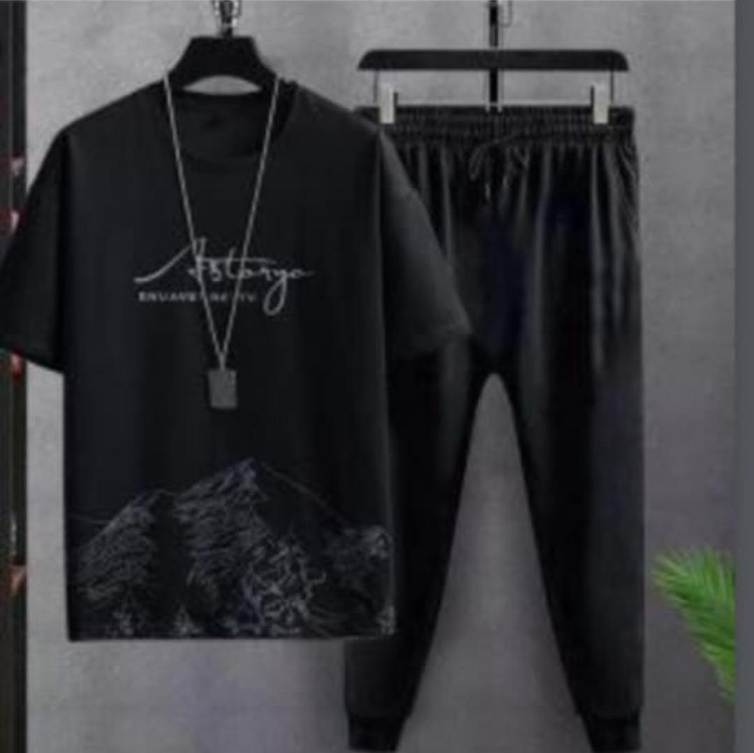 Men’s Dri Fit Tracksuit – 2 Pc Graphic Sublimation Set (Black)