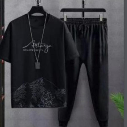 Men’s Dri Fit Tracksuit – 2 Pc Graphic Sublimation Set (Black)